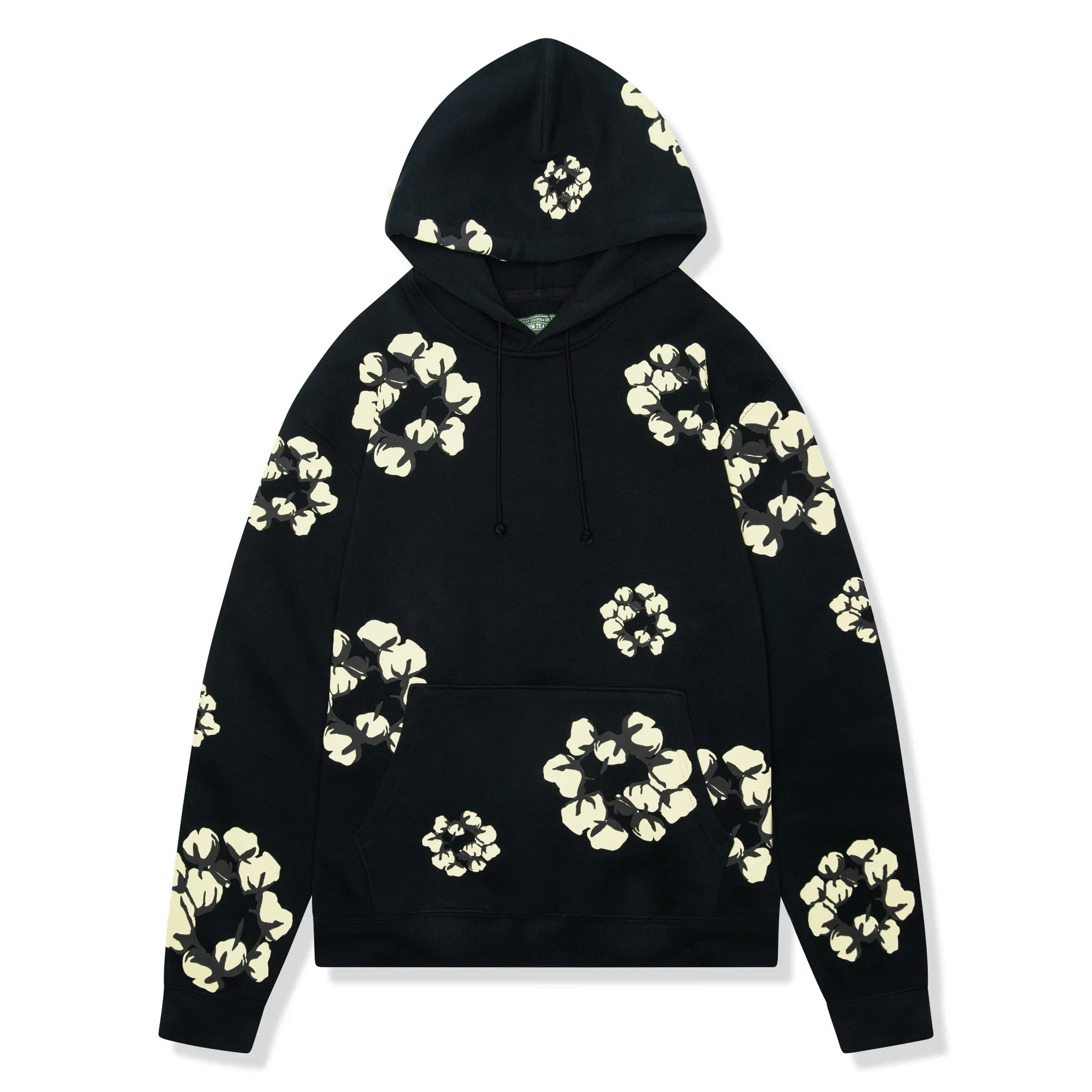 Front View of Denim Tears x CPFM Cactus Tears Wreath Black Hoodie FW24THD025S BLACK